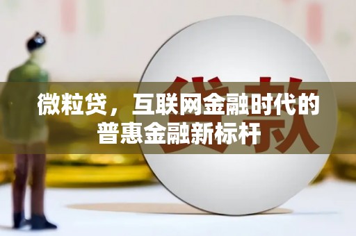 涵江微粒贷，互联网金融时代的普惠金融新标杆