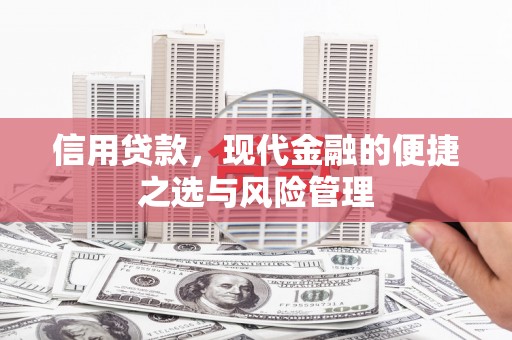 涵江信用贷款，现代金融的便捷之选与风险管理