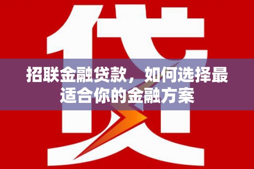 涵江招联金融贷款，如何选择最适合你的金融方案