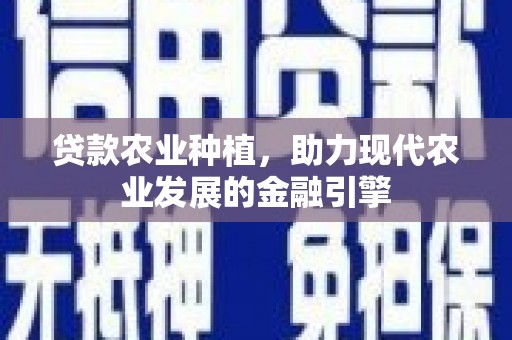 涵江贷款农业种植，助力现代农业发展的金融引擎