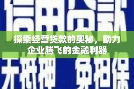 涵江探索经营贷款的奥秘，助力企业腾飞的金融利器