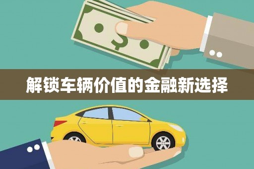 涵江解锁车辆价值的金融新选择