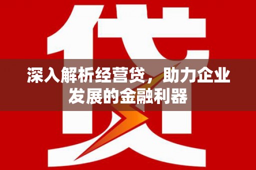 涵江深入解析经营贷，助力企业发展的金融利器