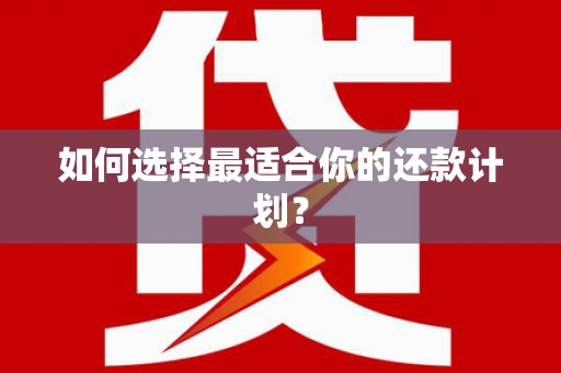 涵江如何选择最适合你的还款计划？