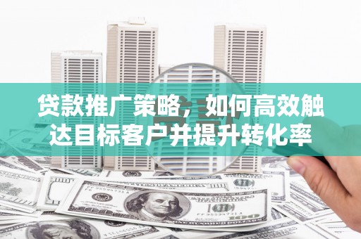 涵江贷款推广策略，如何高效触达目标客户并提升转化率