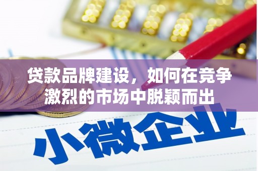 涵江贷款品牌建设，如何在竞争激烈的市场中脱颖而出