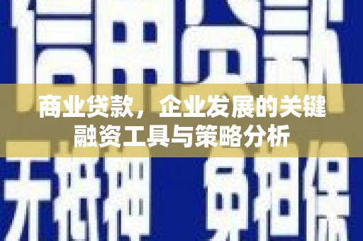 涵江商业贷款，企业发展的关键融资工具与策略分析