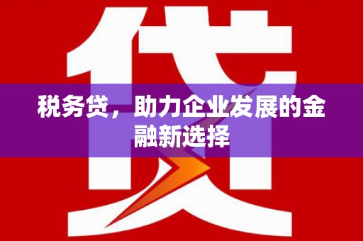 涵江税务贷，助力企业发展的金融新选择