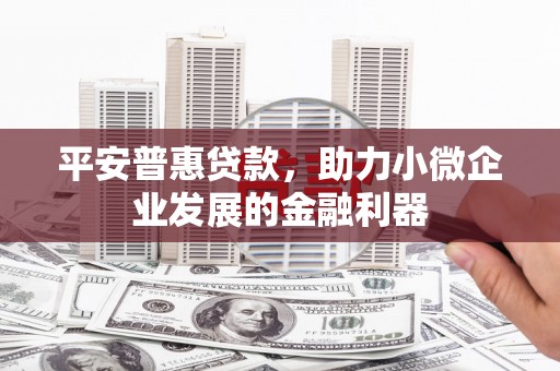 涵江平安普惠贷款，助力小微企业发展的金融利器