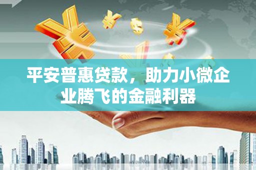 涵江平安普惠贷款，助力小微企业腾飞的金融利器