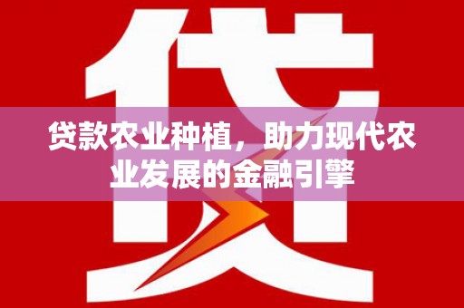 涵江贷款农业种植，助力现代农业发展的金融引擎