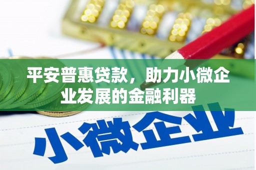 涵江平安普惠贷款，助力小微企业发展的金融利器