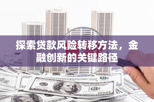 涵江探索贷款风险转移方法，金融创新的关键路径