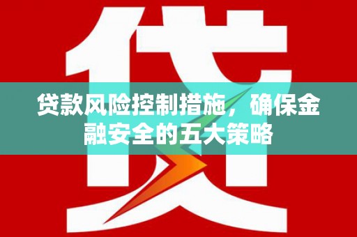 涵江贷款风险控制措施，确保金融安全的五大策略