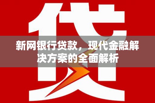 涵江新网银行贷款，现代金融解决方案的全面解析