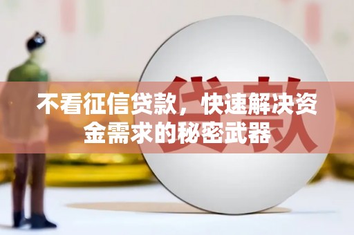 涵江不看征信贷款，快速解决资金需求的秘密武器
