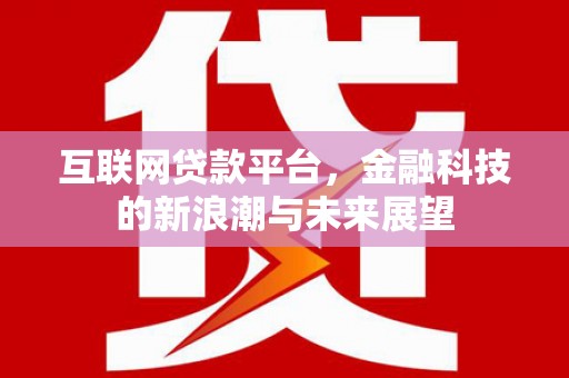 涵江互联网贷款平台，金融科技的新浪潮与未来展望