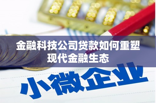 涵江金融科技公司贷款如何重塑现代金融生态